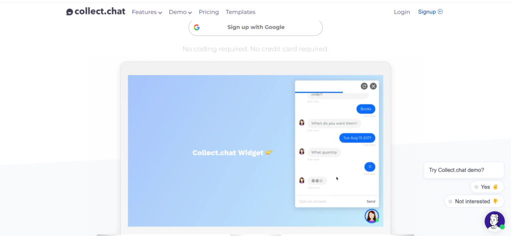 Collectchat screenshot