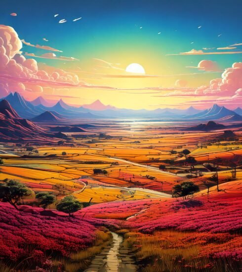 Firefly a surreal landscape 92365