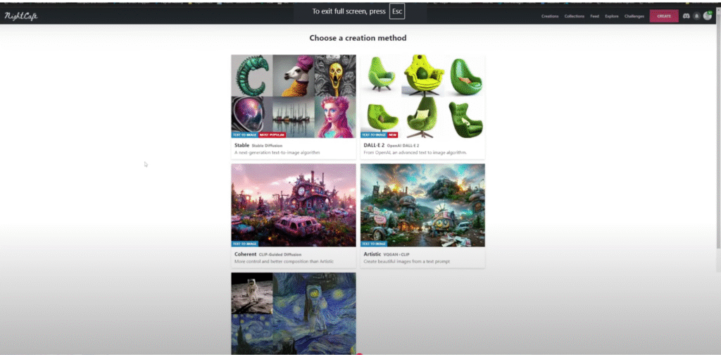 Nightcafe stable diffusion2